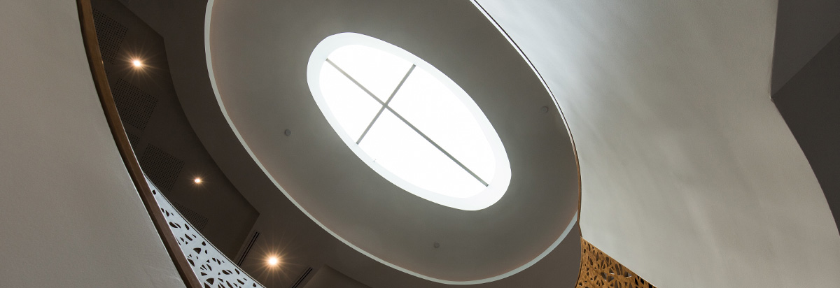 Borland-Manske Center skylight cross